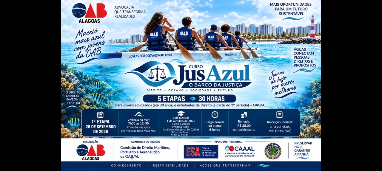 JUS AZUL – O BARCO DA JUSTIÇA – OAB AL