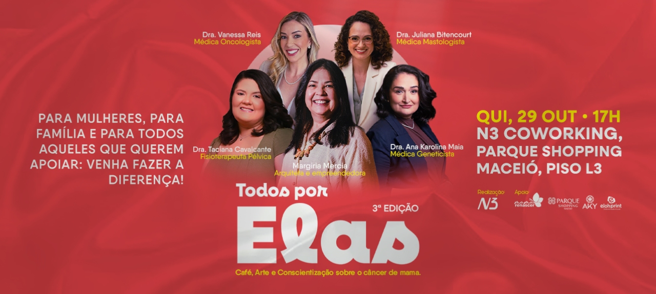 3ª Edição: TODOS POR ELAS - Café, Arte e Conscientização sobre o câncer de mama
