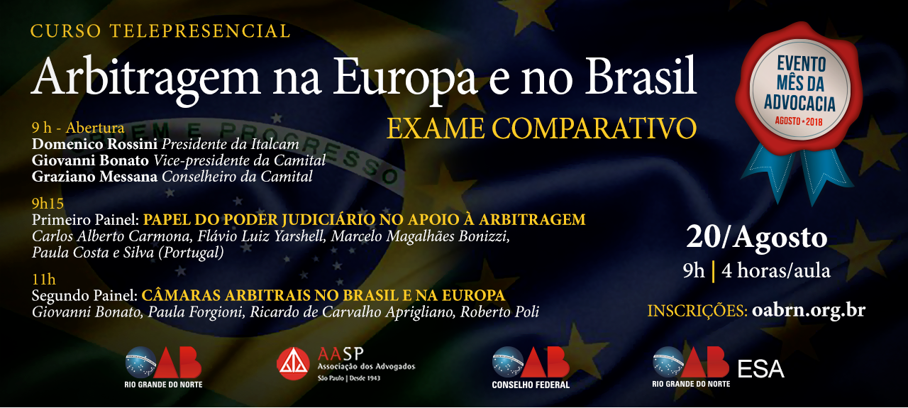 Arbitragem na Europa e no Brasil. Exame comparativo