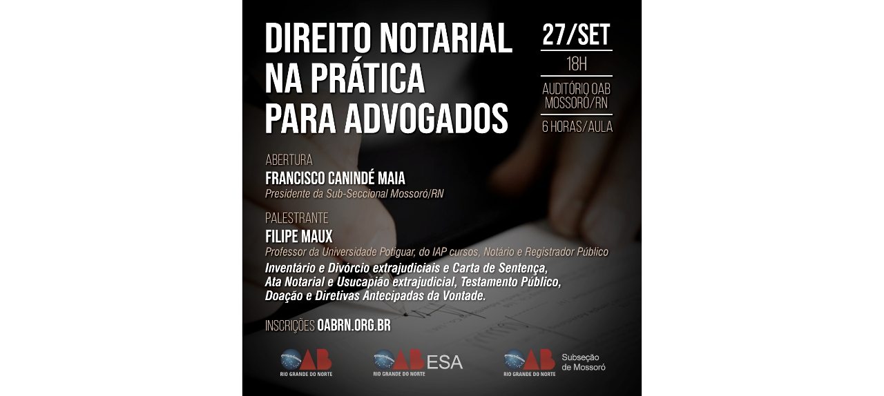 CURSO DE DIREITO NOTARIAL NA PRÁTICA PARA ADVOGADOS