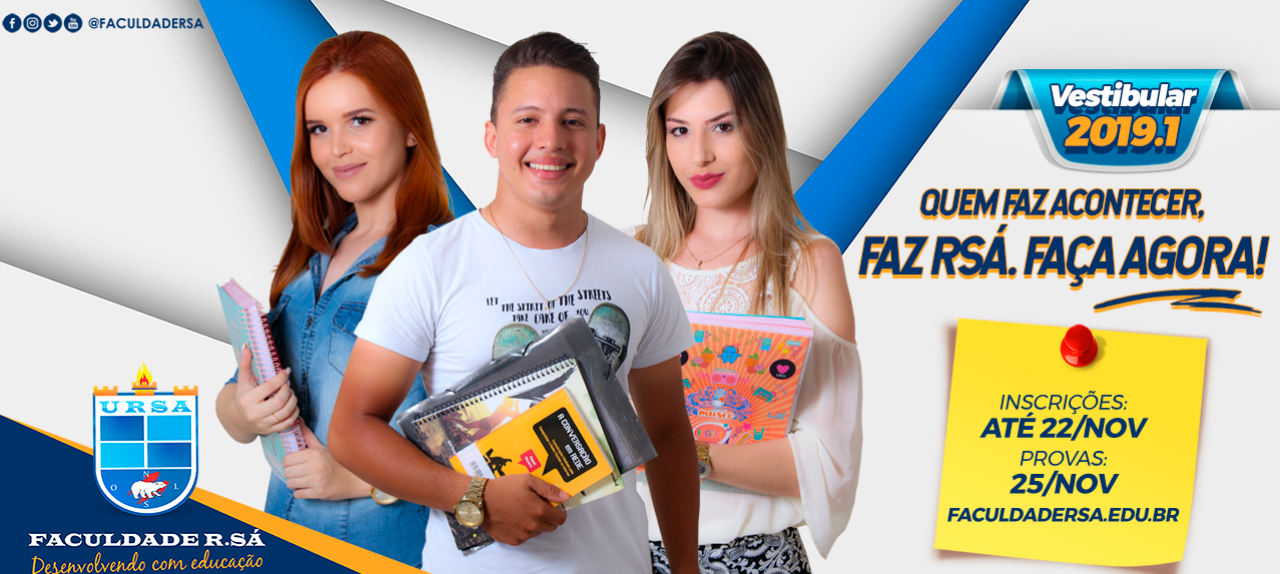 Vestibular Faculdade R.Sá 2019.1