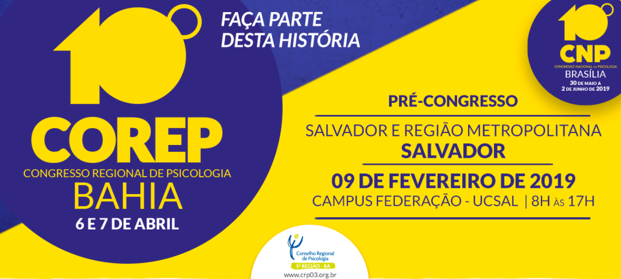 Pré-Congresso de Psicologia de Salvador e Região Metropolitana