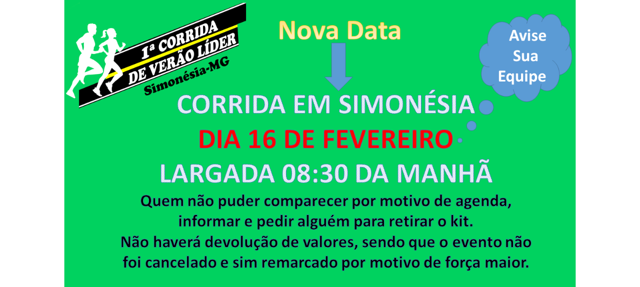 1º CORRIDA DE VERÃO LÍDER