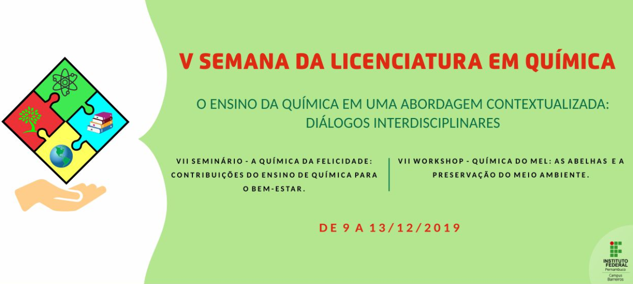 V SEMANA DA LICENCIATURA EM QUÍMICA - IFPE BARREIROS