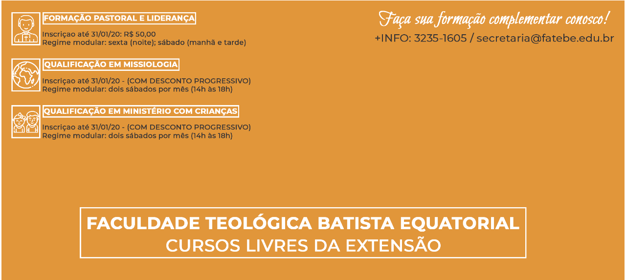 Inscrição - Cursos do CEME (Centro Missiológico Equatorial) 2020.1