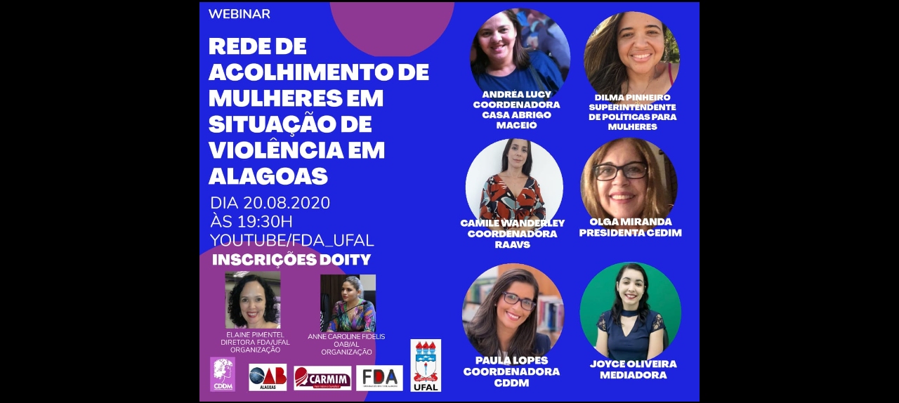 Webinar: Rede de acolhimento de mulheres em situação de violência em Alagoas