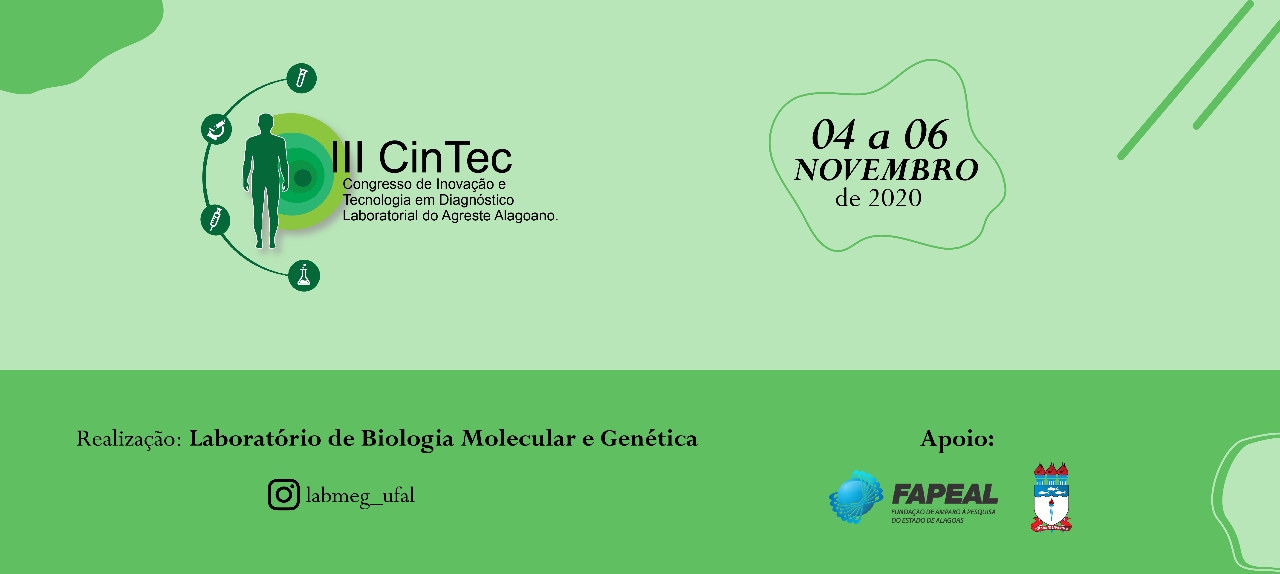 III Congresso de Inovação e Tecnologia em Diagnóstico Laboratorial do Agreste Alagoano - CinTec