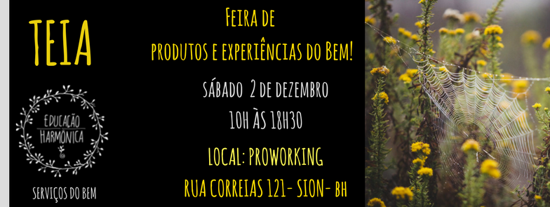 TEIA: Feira de produtos e experiências do Bem!