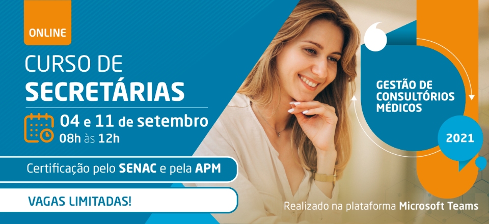 CURSO DE SECRETÁRIAS | Gestão de Consultório Médico - Setembro/2021