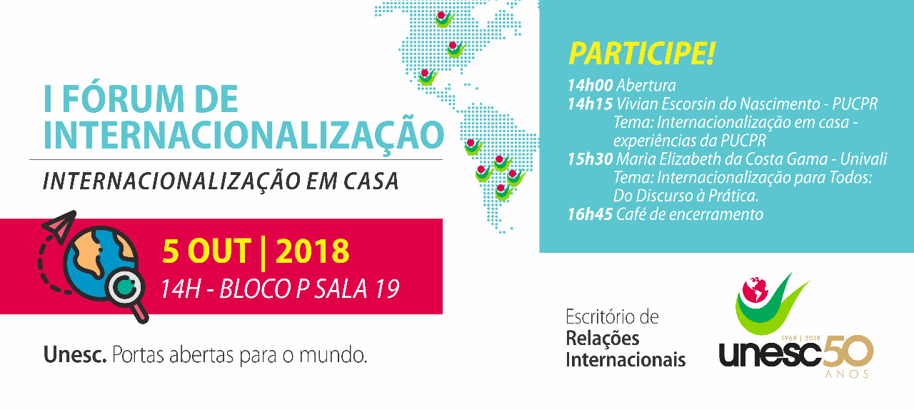 I Fórum de Internacionalização da UNESC