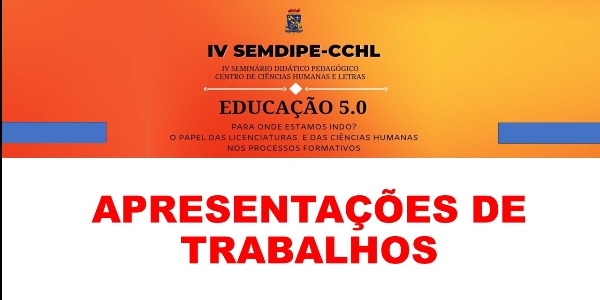 LOCAIS DE APRESENTAÇÃO DE TRABALHO