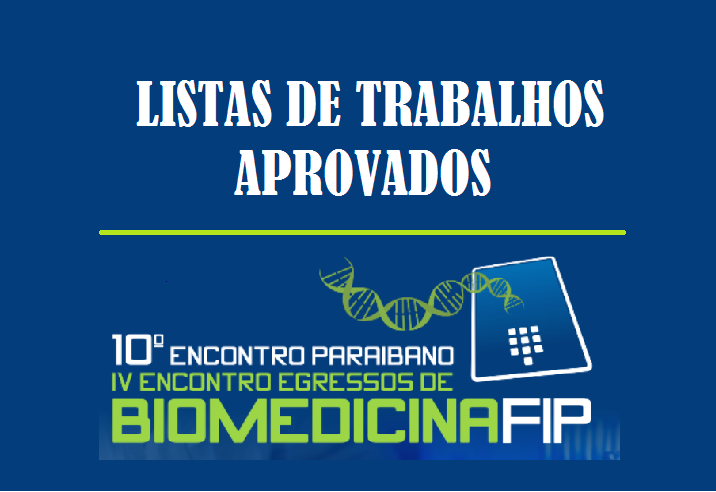 LISTAS DE TRABALHOS APROVADOS